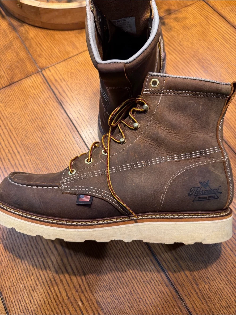 Brown Leather Thorogood Work Boots - Men's